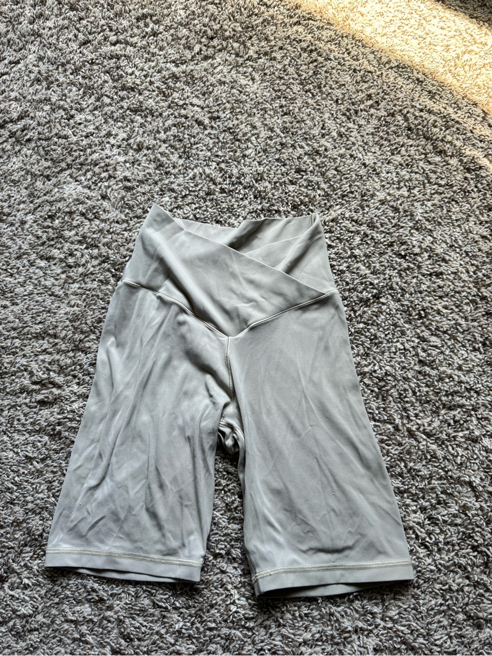 American Eagle Outfitters Women's Bike Shorts in Light Taupe